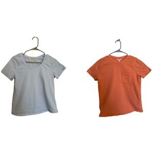 Style & Co. Light Blue and Orange Short Sleeve Tees